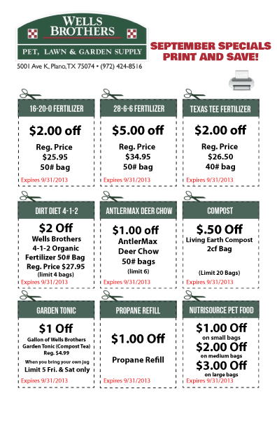 wells coupons